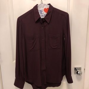 Aritzia Talula blouse in maroon